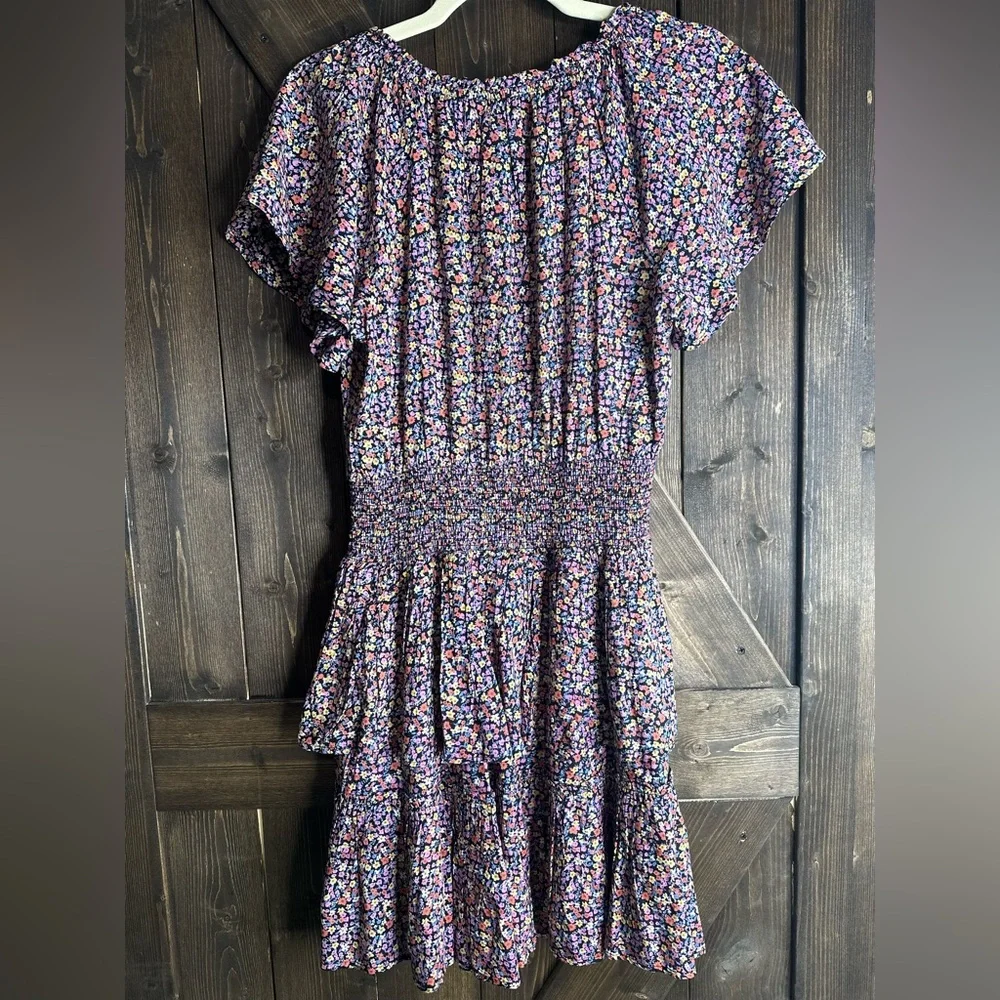EUC• Patrons of Peace•Size Med• Floral Print• Tiered Ruffle Skirt•Smock Waist - Picture 2 of 8